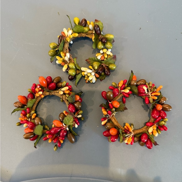 Hobby Lobby Autumn Berry Candle Rings - Multicolor - Picture 1 of 6